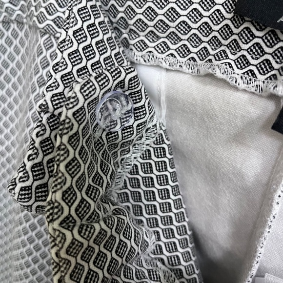 Geometric Black and White Jersey Tapered Trousers - Picture 6 of 9